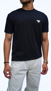 Men's Imported black Prada textured T-shirt